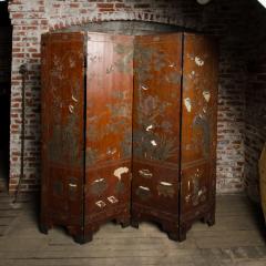 A four panel Chinese Coromandel lacquered folding screen Ca 19thC - 2404031