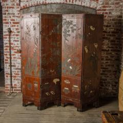 A four panel Chinese Coromandel lacquered folding screen Ca 19thC - 2404034