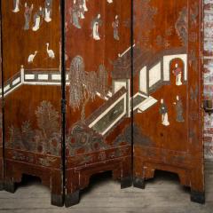 A four panel Chinese Coromandel lacquered folding screen Ca 19thC - 2404036