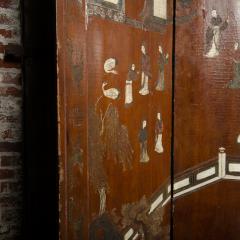 A four panel Chinese Coromandel lacquered folding screen Ca 19thC - 2404037