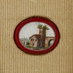 A framed set of eleven micromosaic plaques of Italian monuments - 2825304