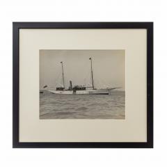 A gelatin print of a beautiful gentleman steam yacht at ancho by W Kirk - 977771