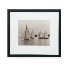 A gelatine print of boats in light airs sailing in the 1954 Cowes regatta - 4384108