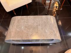 A geometric design tessellated grey marble coffee table - 4030600