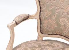 A gilt and painted French upholstered open armchair in the Louis XV style  - 3448460