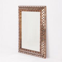 A gold mirror with lattice design circa 1950  - 3482938