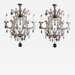 A good pair of Maria Theresa glass and crystal chandeliers - 1056005