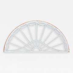 A half round painted iron transome window French C 1900  - 3000331