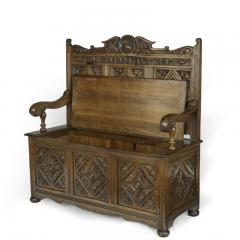 A hall bench made from the timbers of H M S Foudroyant 1897 - 3286936