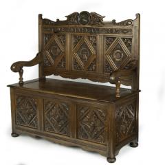 A hall bench made from the timbers of H M S Foudroyant 1897 - 3286937