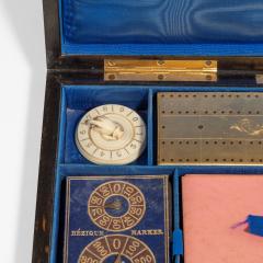 A high Victorian burr walnut games box - 3182408