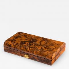 A high Victorian burr walnut games box - 3183092