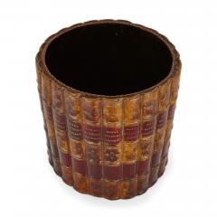 A lacquered Edwardian style novelty faux book spine waste paper basket - 3056062