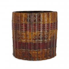 A lacquered Edwardian style novelty faux book spine waste paper basket - 3056064