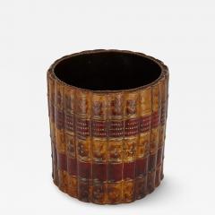 A lacquered Edwardian style novelty faux book spine waste paper basket - 3057054
