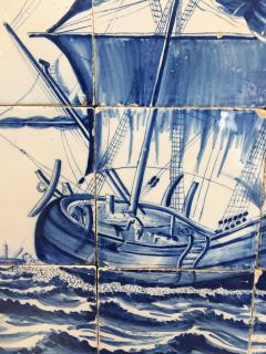 A large 18th century Dutch Maritime Tile Panel - 4571051