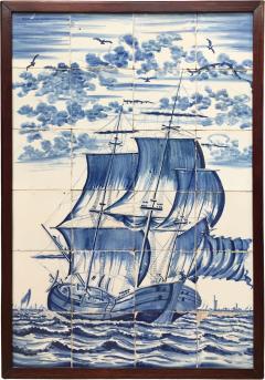 A large 18th century Dutch Maritime Tile Panel - 4574834