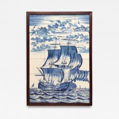 A large 18th century Dutch Maritime Tile Panel - 4574835