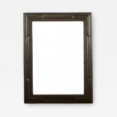 A large 19th C Dutch style ebonized carved wood frame mirror - 2108854