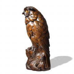 A large Black Forest Lindenwood eagle owl attributed to the Ruef Brothers - 2172294