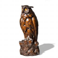 A large Black Forest Lindenwood eagle owl attributed to the Ruef Brothers - 2172295