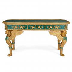 A large French Empire style gilt bronze and malachite centre table - 2726766