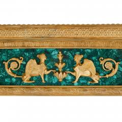 A large French Empire style gilt bronze and malachite centre table - 2726768