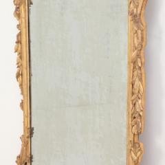 A large French Louis XV style carved giltwood mirror 18th C  - 4140807