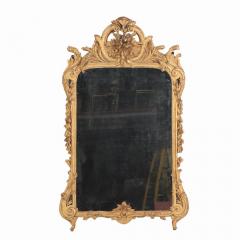 A large French Louis XV style carved giltwood mirror 18th C  - 4140812