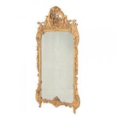 A large French Louis XV style carved giltwood mirror 18th C  - 4140813