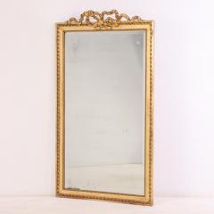 A large French Neoclassical Revival giltwood mirror with ribbon crest C 1890  - 4293163