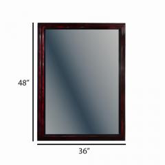 A large French ripple carved and faux tortoiseshell cushion mirror  - 4140957