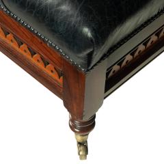 A large Victorian leather stool - 2838044