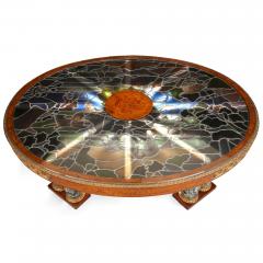 A large amboyna stained glass marble and ormolu mounted centre table - 2805342