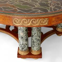 A large amboyna stained glass marble and ormolu mounted centre table - 2805346