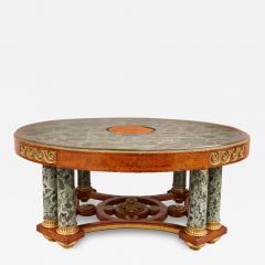 A large amboyna stained glass marble and ormolu mounted centre table - 2813080