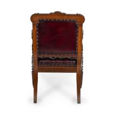 A large and fine pair of rosewood Regency armchairs - 3666720