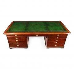 A large and imposing Victorian mahogany partners desk - 3039434