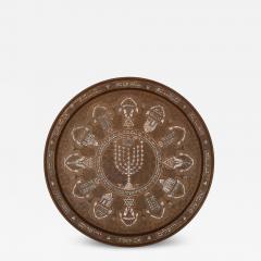 A large and very rare silver inlaid antique Judaica tray - 3190418