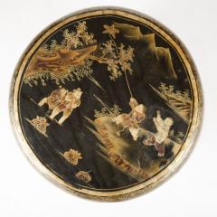 A large black lacquer four tiered painted Chinese Wedding Basket circa 1940 - 1832736