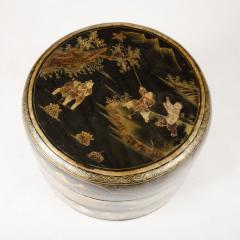 A large black lacquer four tiered painted Chinese Wedding Basket circa 1940 - 1832750