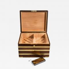 A large brass bound mahogany humidor by J Walker Anderson - 948246