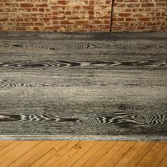 A large cerused oak and stainless steel conference room console table  - 2448998