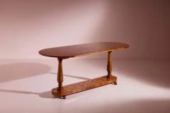 A large oval serving table artistic Chiavari craftsmanship Italy 1940s - 4135194