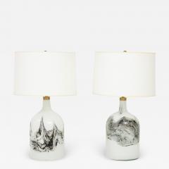 A large pair of Holmegaard lamps Designed by Michael Bang - 3307067