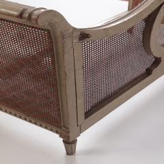 A late 19th Century French Directoire painted cane Daybed settee C 1880 - 2486843