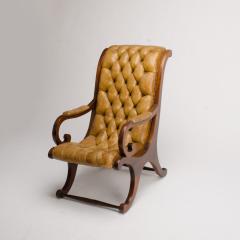 A late 19th Century leather armchair Campaign style - 1646960