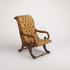 A late 19th Century leather armchair Campaign style - 1646973