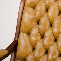 A late 19th Century leather armchair Campaign style - 1646982