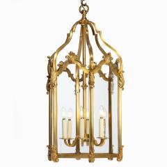 A late 19th century French hexagonal ormolu hanging lantern - 1442019